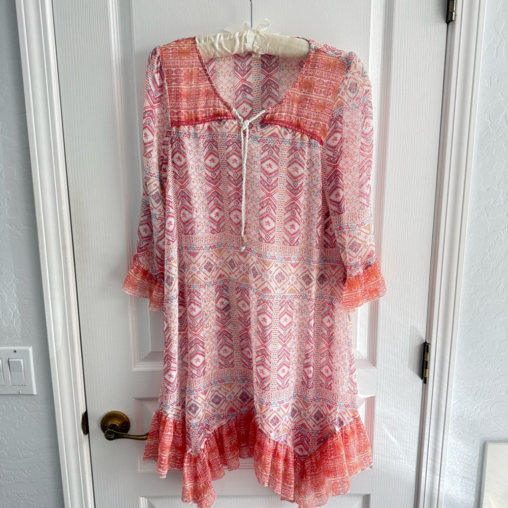 Sun & Shadow Beach Coverup Tunic Boho Hippie Chic Feminine  Size M